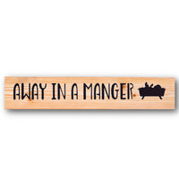 Away in a Manger Narrow Stencil