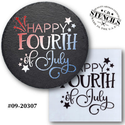 Happy Fourth of July Stencil