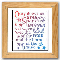 O Say Can You See Stencil