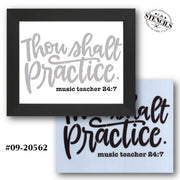 Thou Shalt Practice Stencil