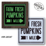 Farm Fresh Pumpkins 1 mile Stencil