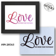 Love You More Than Yesterday Stencil