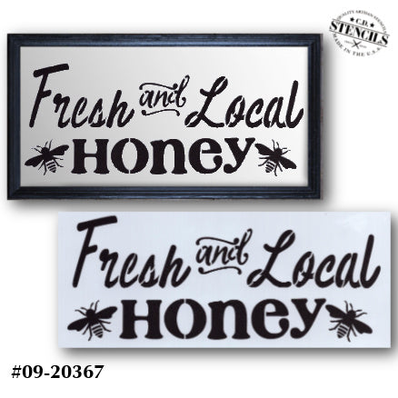 Fresh and Local Honey Stencil