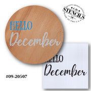 Hello December Stencil