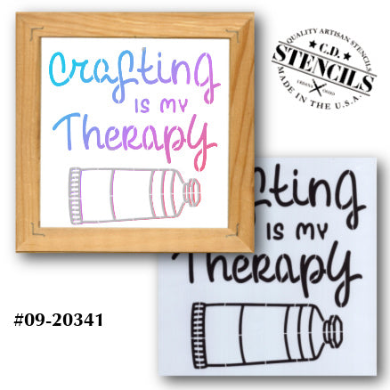 Crafting is My Therapy Stencil