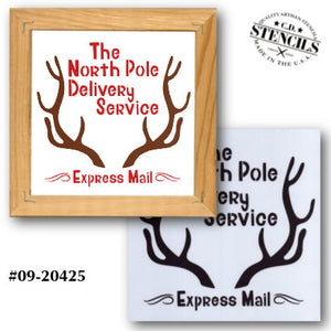 North Pole Delivery Service Stencil