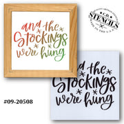 And the Stockings Were Hung Stencil