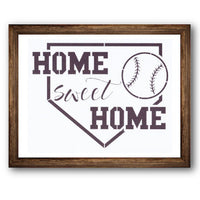 Home Sweet Home Baseball Stencil