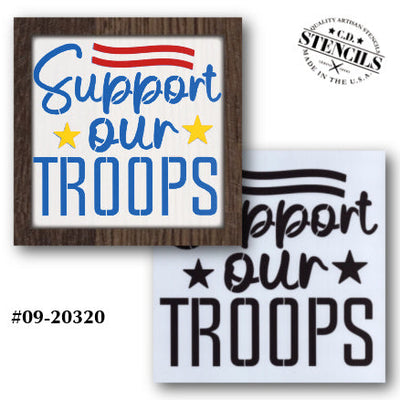 Support Our Troops Stencil