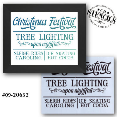 Christmas Festival Stencil