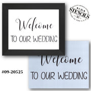 Welcome to Our Wedding Stencil