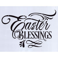 Easter Blessings Scroll Stencil