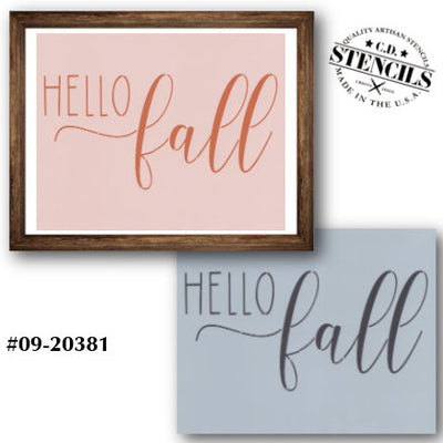 Hello Fall Stencil