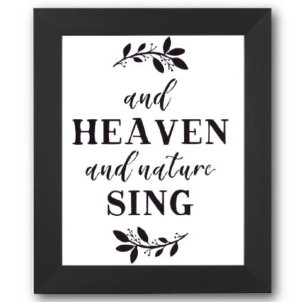 And Heaven and Nature Sing Stencil
