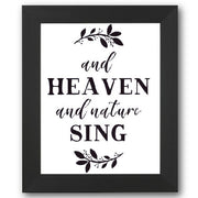 And Heaven and Nature Sing Stencil