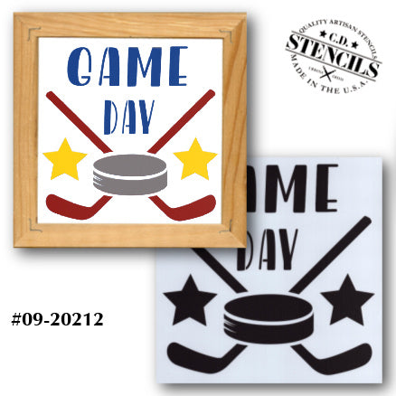 Game Day Hockey Stencil