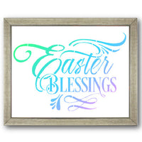 Easter Blessings Scroll Stencil