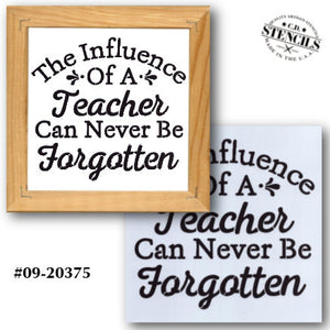 The Influence of a Teacher Stencil