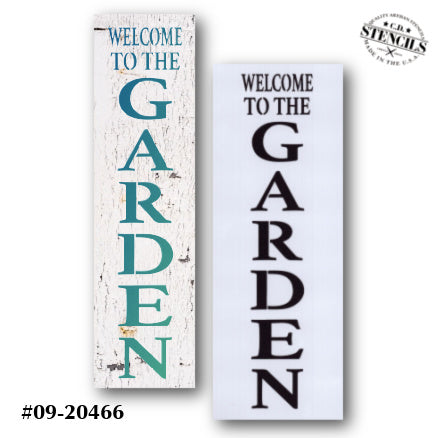 Welcome to the Garden Vertical Stencil