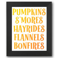 Pumpkins S'mores Hayrides Stencil