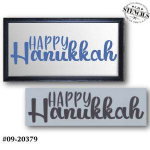 Happy Hanukkah Stencil