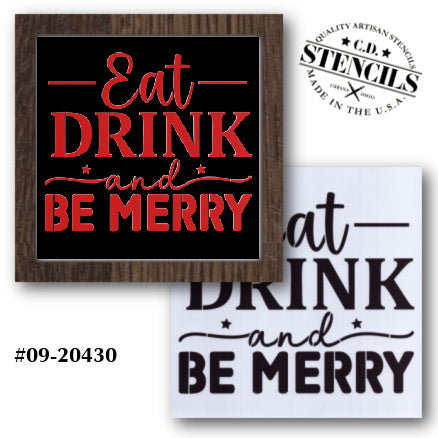 Eat Drink and Be Merry Stencil