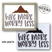 Hike More Worry Less Stencil