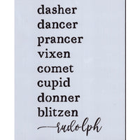 Reindeer List Stencil