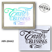 Easter Blessings Scroll Stencil