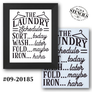 The Laundry Schedule Stencil