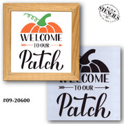 Welcome to Our Patch Pumpkin Stencil