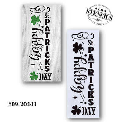 Happy St. Patrick's Day Vertical Stencil