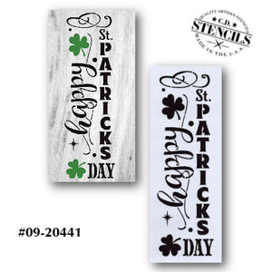 Happy St. Patrick's Day Vertical Stencil