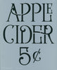 Apple Cider 5¢