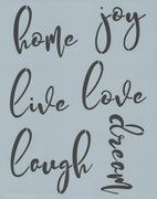 Motivational Words Stencil