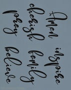 Inspirational Words Stencil