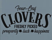 Four Leaf Clovers Stencil