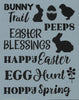 Easter Words Stencil