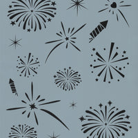 Fireworks Background Stencil