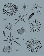 Fireworks Background Stencil