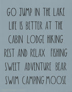 Dunn Inspired Outdoors Words Stencil