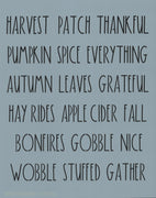 Dunn Inspired Fall Words Stencil