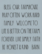 Dunn Inspired Farmhouse Words Stencil