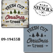 Fresh Cut Christmas Trees Stencil