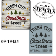 Fresh Cut Christmas Trees Stencil