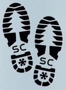 Santa Tree Boot Prints Stencil