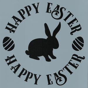 Happy Easter Bunny Stencil