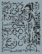 Grunge Monarch Collage Stencil