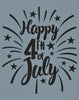 Happy 4th of July Fireworks Stencil