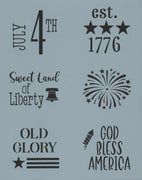 Word Blocks: July 4 Stencil
